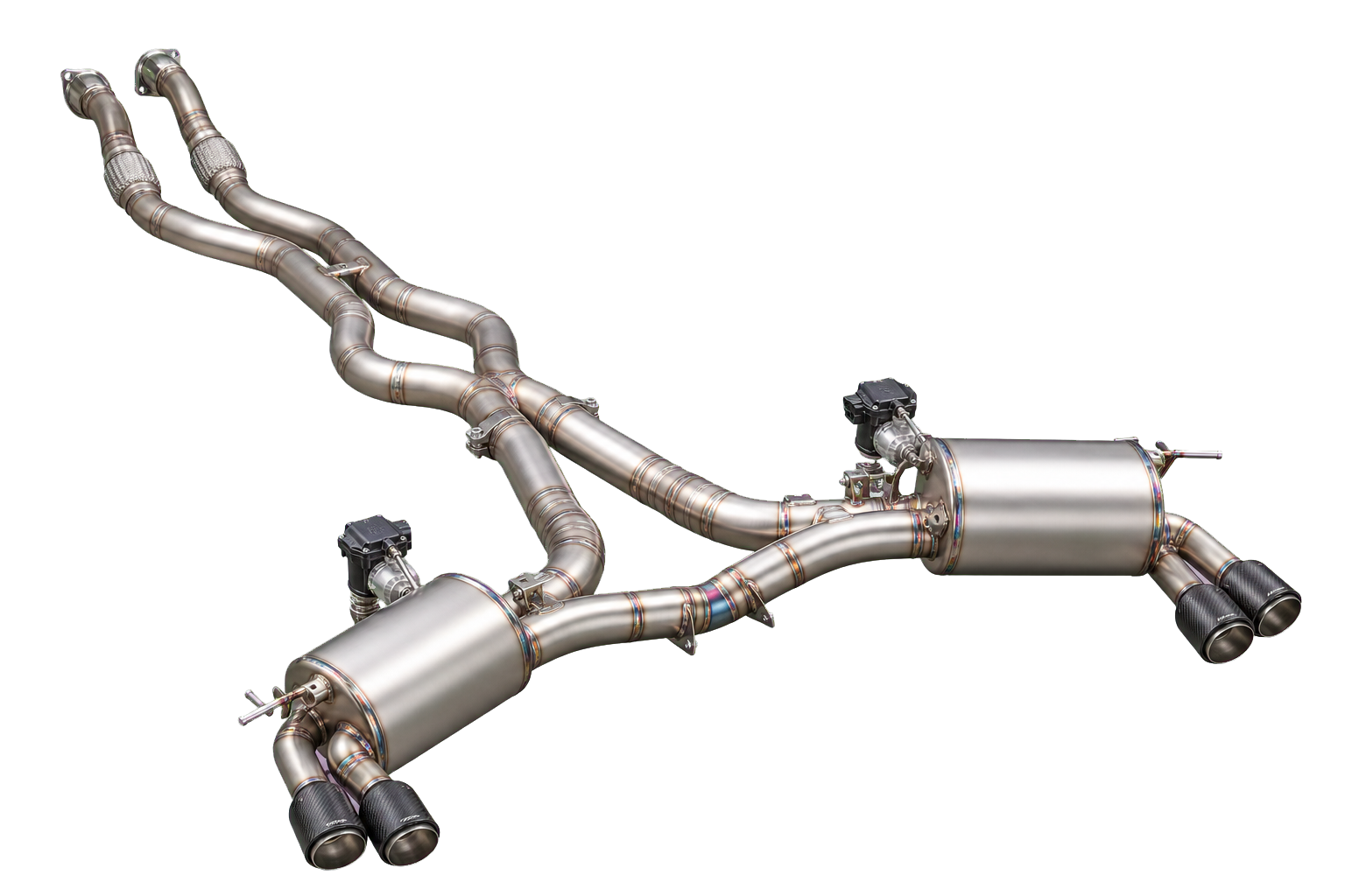Illustrative titanium valvetronic exhaust system