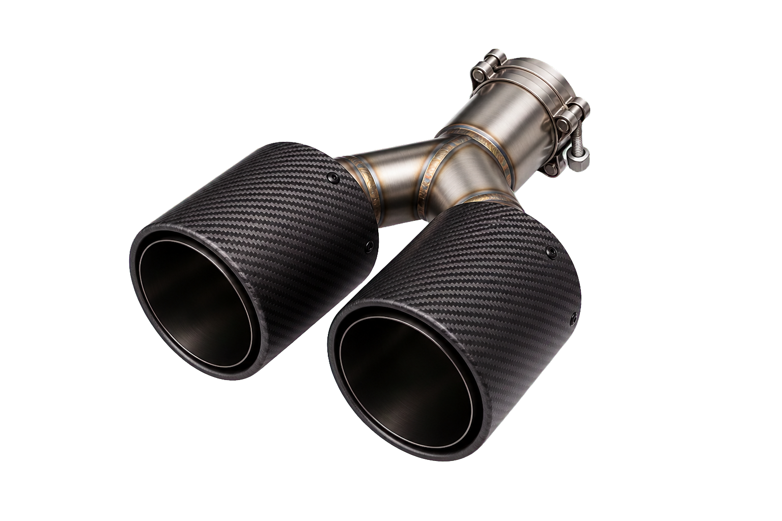 Illustrative carbon-fiber exhaust tips